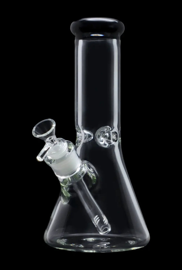 Beaker with Colour Mouthpiece & Ice Pinch Water Pipe - Black - 10 in.