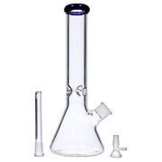 Beaker with Colour Mouthpiece & Ice Pinch Water Pipe - 14 in.