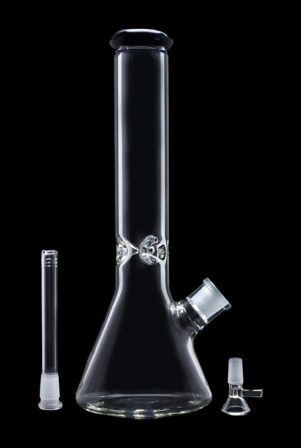 Beaker with Colour Mouthpiece & Ice Pinch Water Pipe - 14 in.