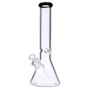 Beaker with Colour Mouthpiece & Ice Pinch Water Pipe  - Black - 14 in.