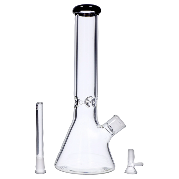 Beaker with Colour Mouthpiece & Ice Pinch Water Pipe - 14 in.