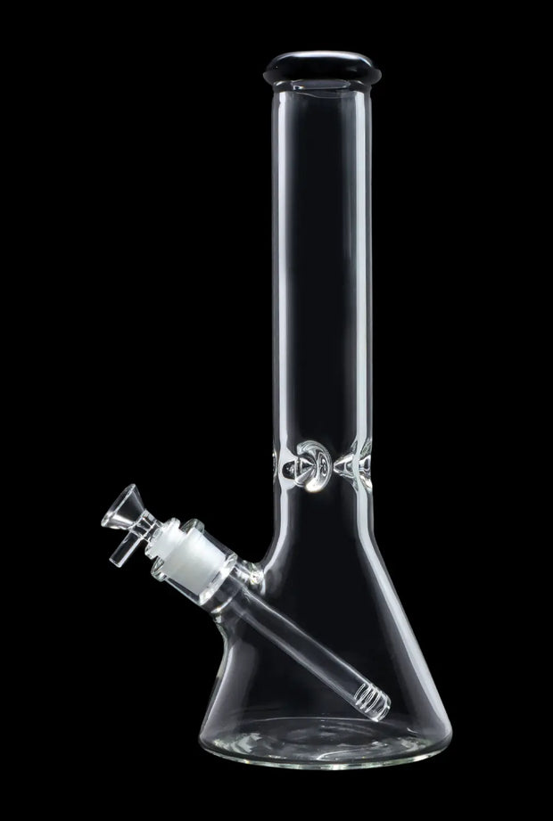 Beaker with Colour Mouthpiece & Ice Pinch Water Pipe  - Black - 14 in.