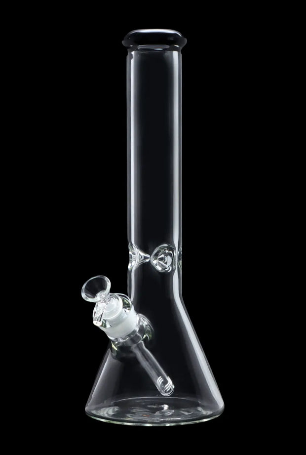 Beaker with Colour Mouthpiece & Ice Pinch Water Pipe  - Black - 14 in.