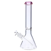 Beaker with Colour Mouthpiece & Ice Pinch Water Pipe  - Pink - 14 in.