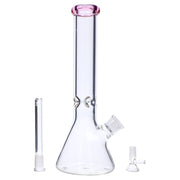 Beaker with Colour Mouthpiece & Ice Pinch Water Pipe - 14 in.