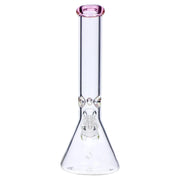 Beaker with Colour Mouthpiece & Ice Pinch Water Pipe  - Pink - 14 in.