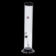 JM Plastics Large Straight Tube with Carb Hole Acrylic Water Pipe - 12 in.