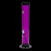JM Plastics Large Straight Tube with Carb Hole Acrylic Water Pipe - 12 in.