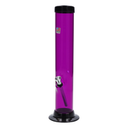 JM Plastics Large Straight Tube with Carb Hole Acrylic Water Pipe - 12 in.