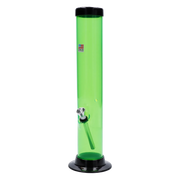 JM Plastics Large Straight Tube with Carb Hole Acrylic Water Pipe - 12 in.