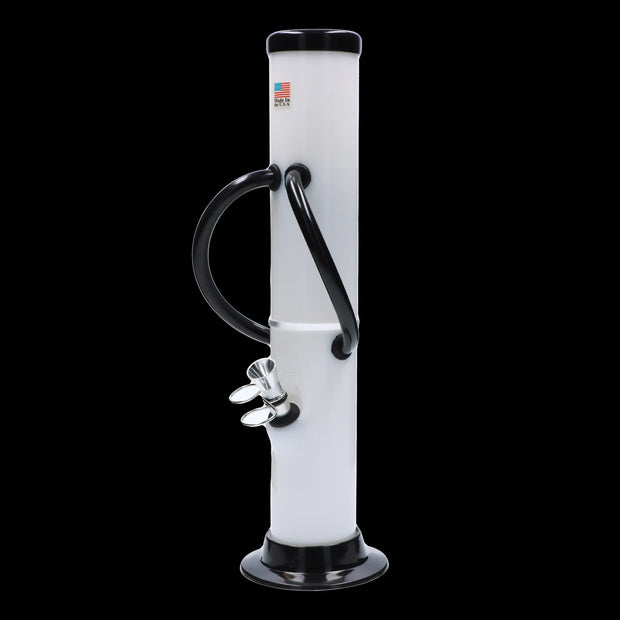 JM Plastics Dual Chamber with Pull Slide Acrylic Water Pipe - 12 in.