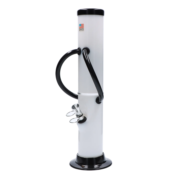 JM Plastics Dual Chamber with Pull Slide Acrylic Water Pipe - 12 in.