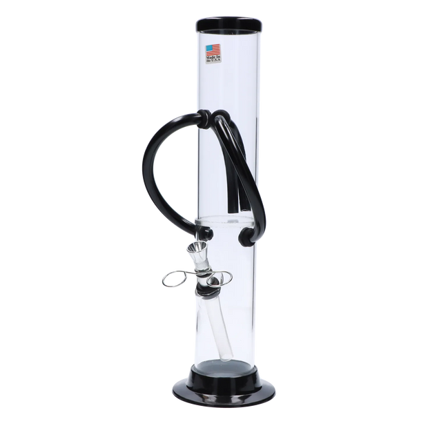 JM Plastics Dual Chamber with Pull Slide Acrylic Water Pipe - 12 in.