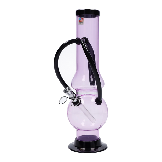 JM Plastics Double Chamber Bubble Base Acrylic Water Pipe - 12 in.