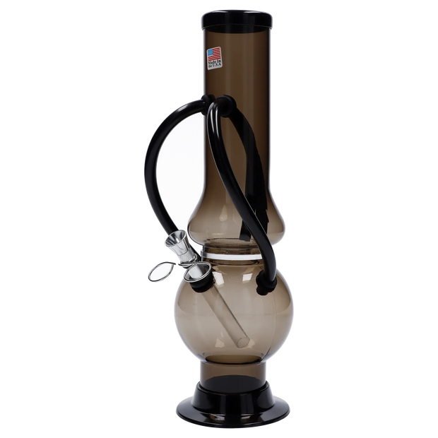 JM Plastics Double Chamber Bubble Base Acrylic Water Pipe - 12 in.