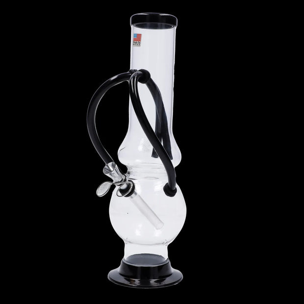 JM Plastics Double Chamber Bubble Base Acrylic Water Pipe - 12 in.