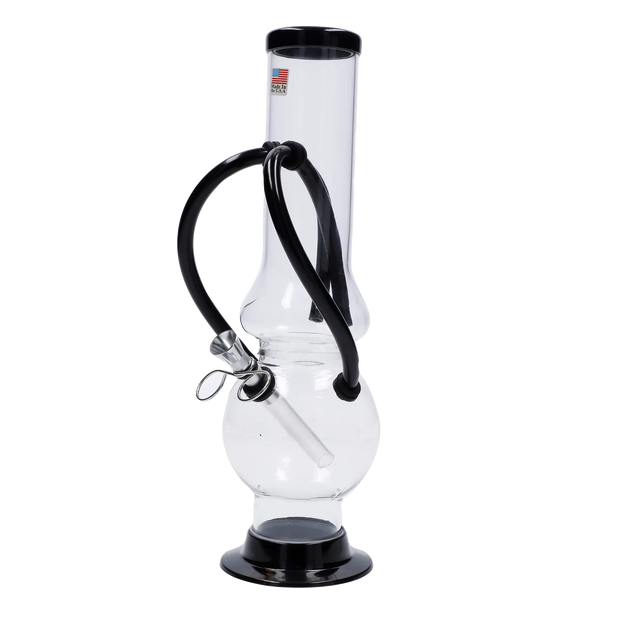 JM Plastics Double Chamber Bubble Base Acrylic Water Pipe - 12 in.