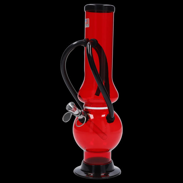 JM Plastics Double Chamber Bubble Base Acrylic Water Pipe - 12 in.