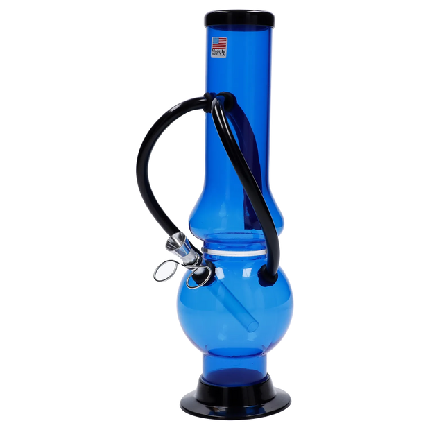 JM Plastics Double Chamber Bubble Base Acrylic Water Pipe - 12 in.