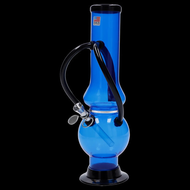 JM Plastics Double Chamber Bubble Base Acrylic Water Pipe - 12 in.