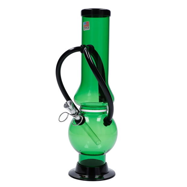 JM Plastics Double Chamber Bubble Base Acrylic Water Pipe - 12 in.