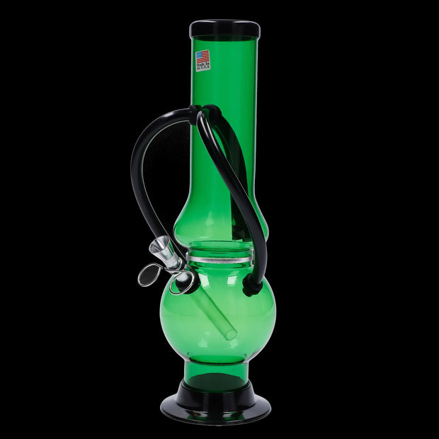 JM Plastics Double Chamber Bubble Base Acrylic Water Pipe - 12 in.