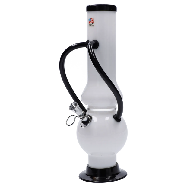 JM Plastics Double Chamber Bubble Base Acrylic Water Pipe - 12 in.