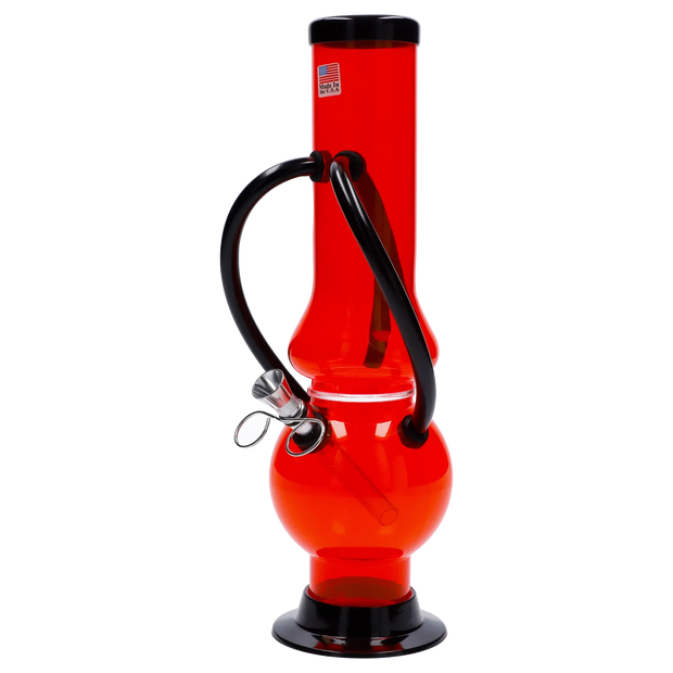JM Plastics Double Chamber Bubble Base Acrylic Water Pipe - 12 in.