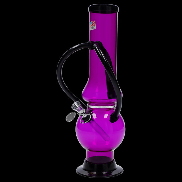 JM Plastics Double Chamber Bubble Base Acrylic Water Pipe - 12 in.