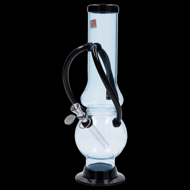 JM Plastics Double Chamber Bubble Base Acrylic Water Pipe - 12 in.