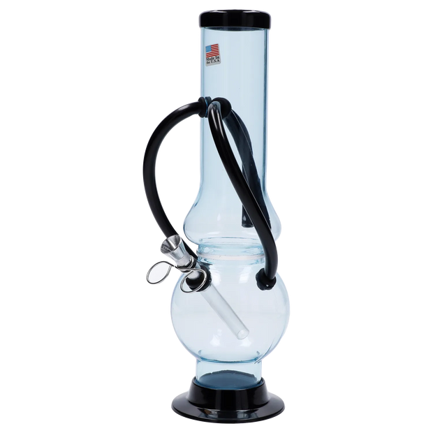 JM Plastics Double Chamber Bubble Base Acrylic Water Pipe - 12 in.