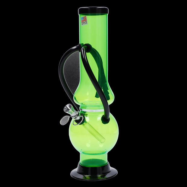 JM Plastics Double Chamber Bubble Base Acrylic Water Pipe - 12 in.