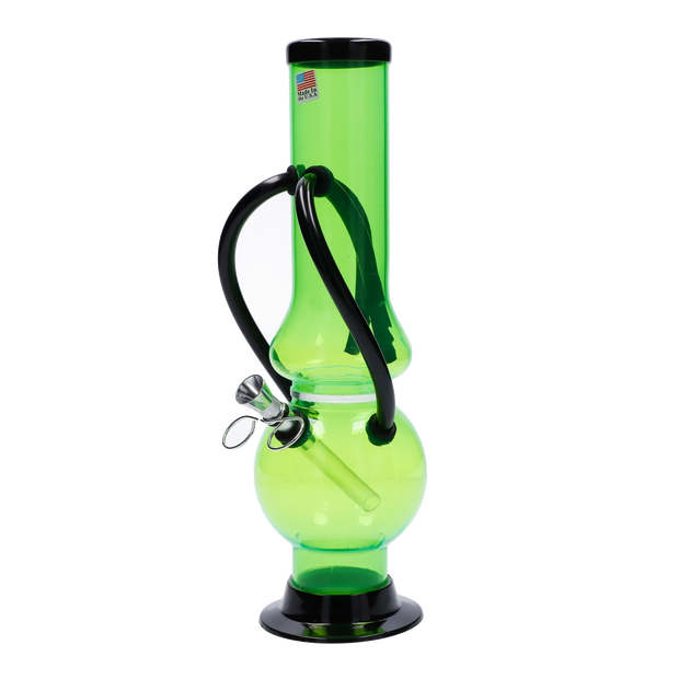 JM Plastics Double Chamber Bubble Base Acrylic Water Pipe - 12 in.