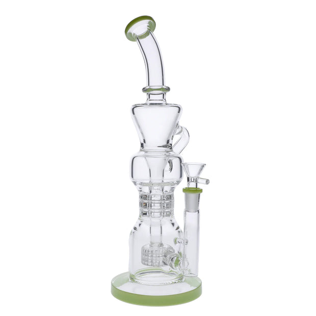 Beaker Water Pipe w/Bowl & Quartz-Milky Green(RCL-L-L04MG)