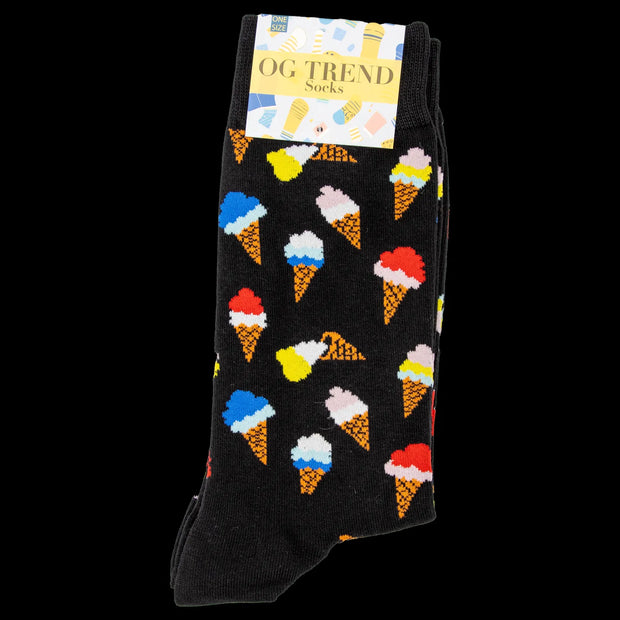 Ice Cream Cone Socks - One Size Fits All