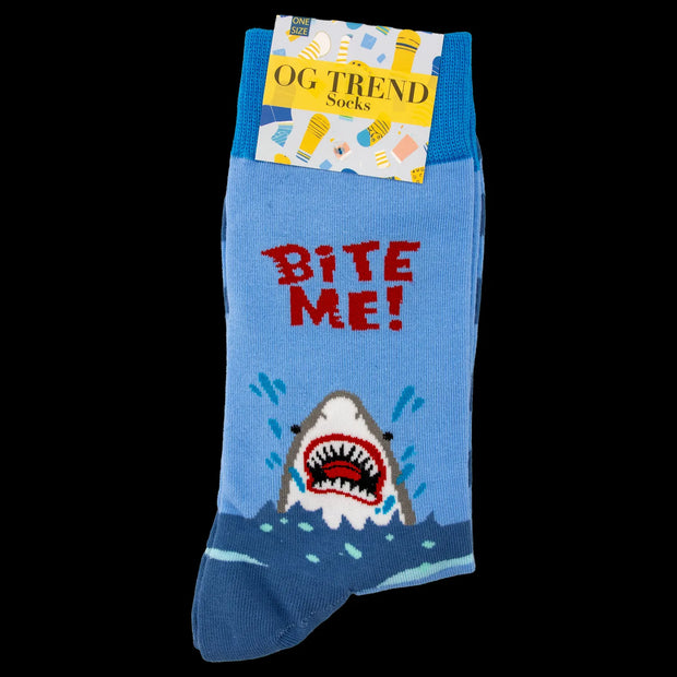 Shark - Bite Me! Socks - One Size Fits All