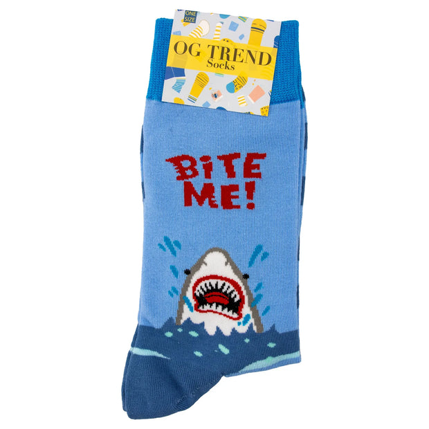 Shark - Bite Me! Socks - One Size Fits All