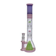 Retro Pastel Beaker with Dual Tree & Pyramid Perc Water Pipe - 19.7 in.