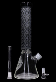 Cloud Cali X 15-inch Engraved Thick Base Beaker Water Pipe