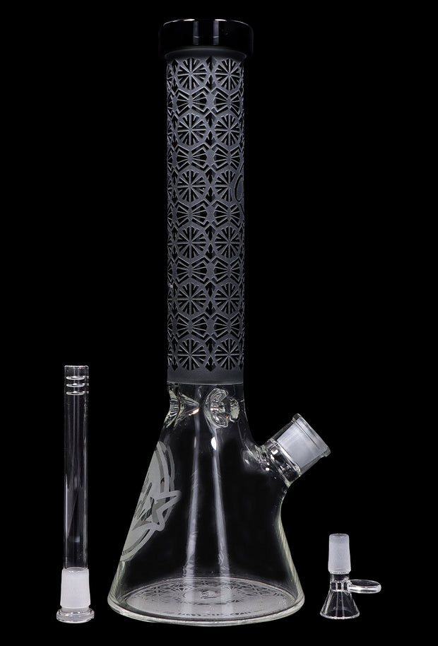 Cloud Cali X 15-inch Engraved Thick Base Beaker Water Pipe