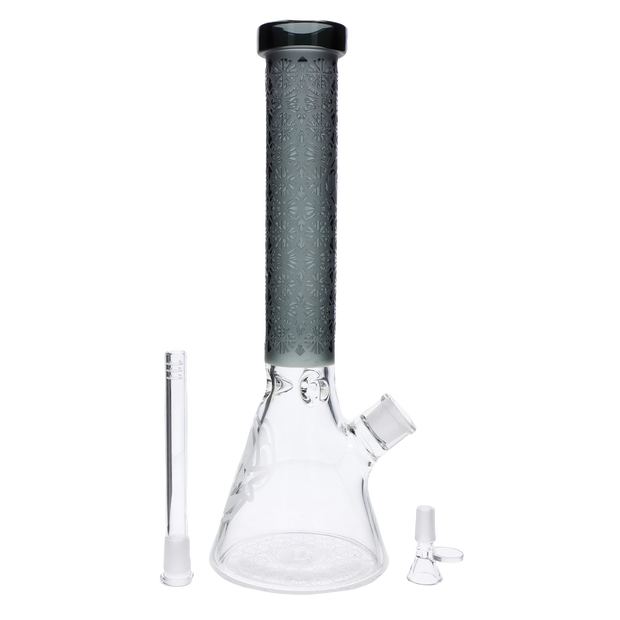 Cloud Cali X 15-inch Engraved Thick Base Beaker Water Pipe