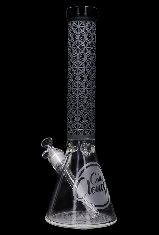 Cloud Cali X 15-inch Engraved Thick Base Beaker Water Pipe