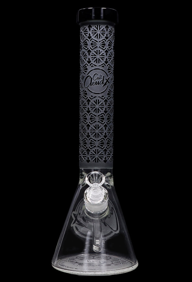 Cloud Cali X 15-inch Engraved Thick Base Beaker Water Pipe
