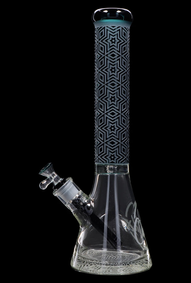 Cloud Cali X 15-inch Engraved Thick Base Beaker Water Pipe