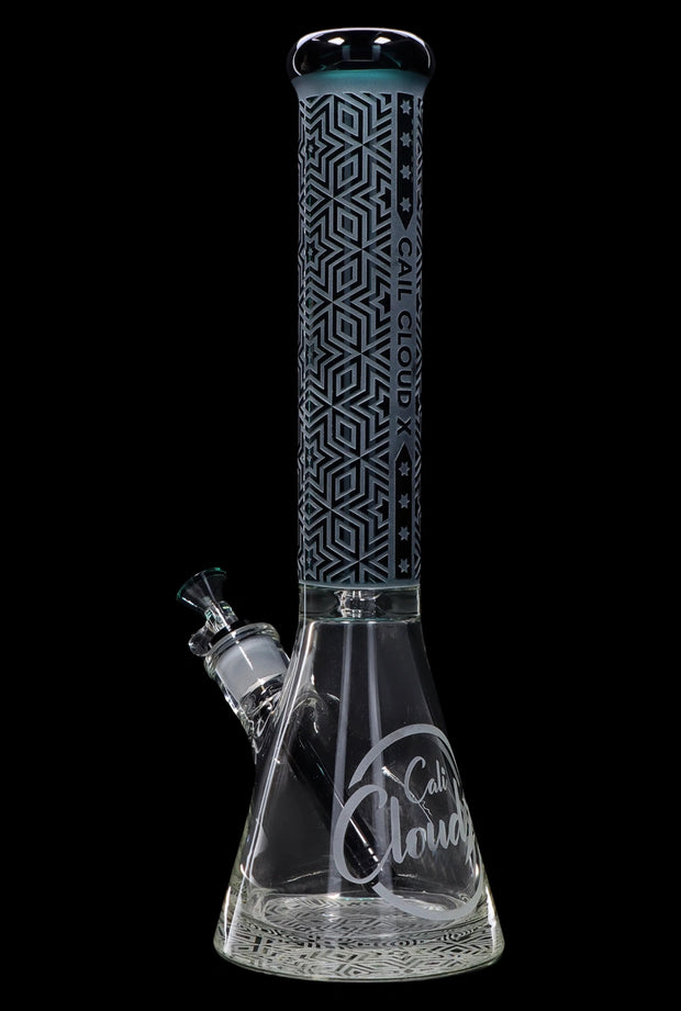 Cloud Cali X 15-inch Engraved Thick Base Beaker Water Pipe