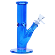 Neon Straight Tube with Ice Pinch Water Pipe
