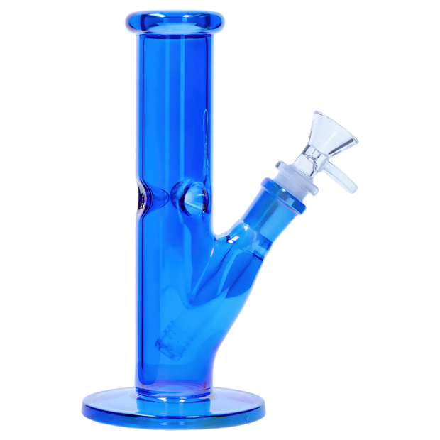 Neon Straight Tube with Ice Pinch Water Pipe