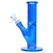 Neon Straight Tube with Ice Pinch Water Pipe