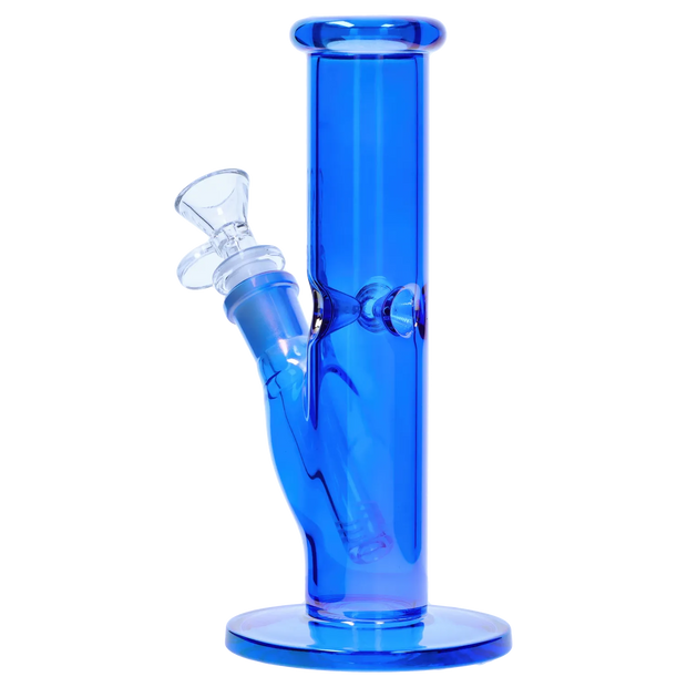 Neon Straight Tube with Ice Pinch Water Pipe