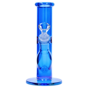 Neon Straight Tube with Ice Pinch Water Pipe